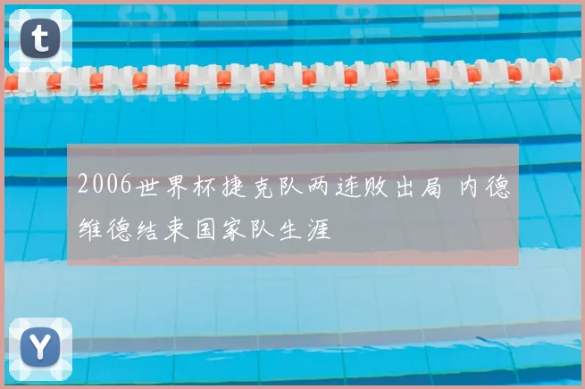 2006世界杯捷克队两连败出局 内德维德结束国家队生涯
